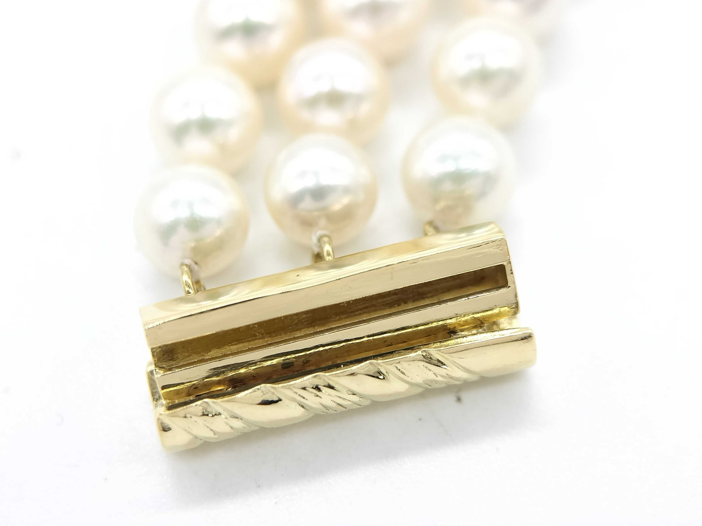 Akoya Pearl Diameter Approx. 5.5mm-6.0mm Triple K18 33.2g Bracelet Bangle