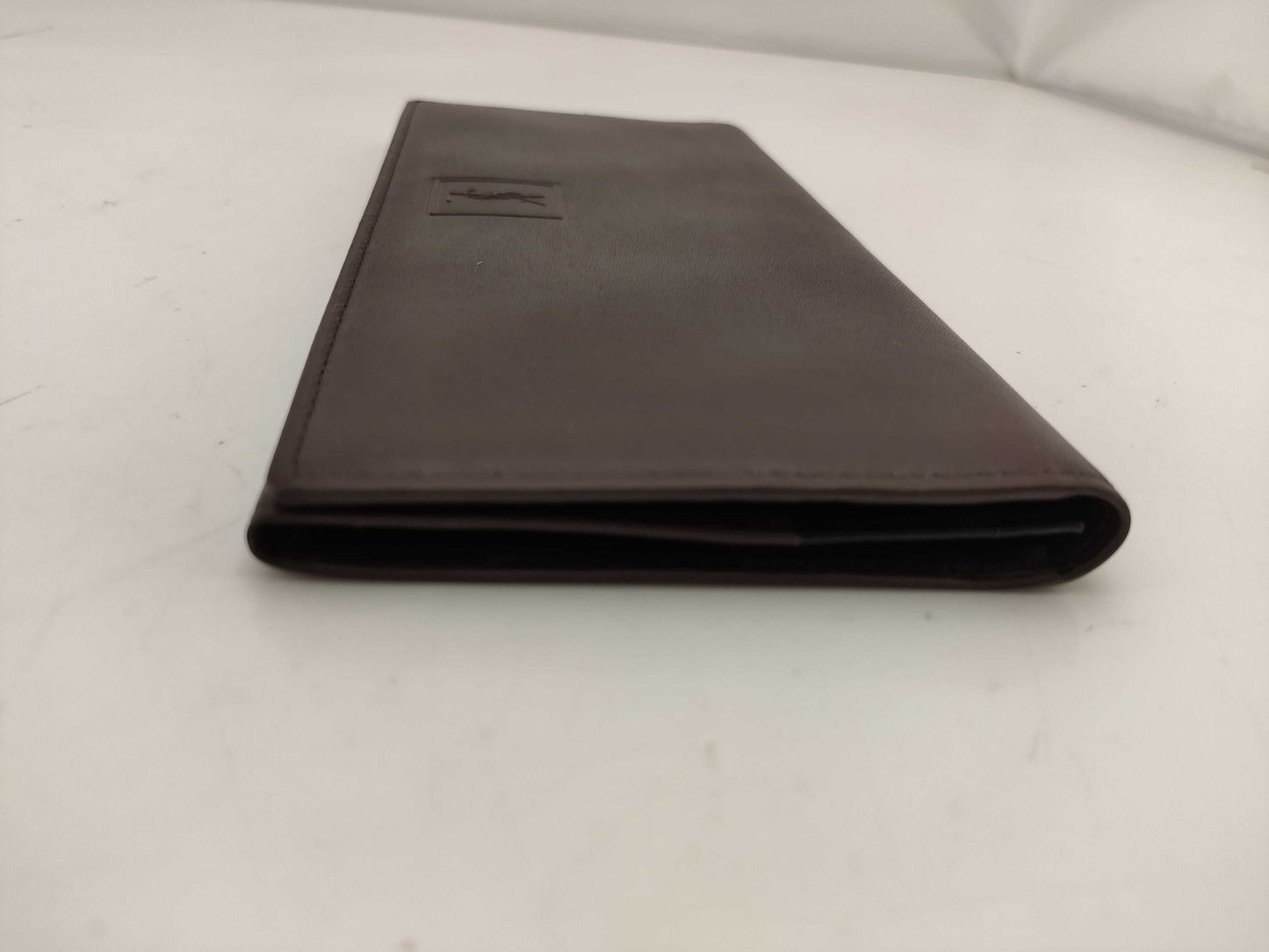 Yves Saint Laurent Long Wallet YSL Brown Leather Wallet