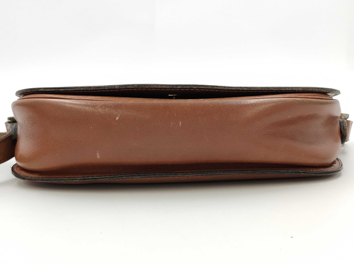 Dior Old Dior Leather Shoulder Bag, Brown Leather, Flap Stuck, Difficult to Open/Close