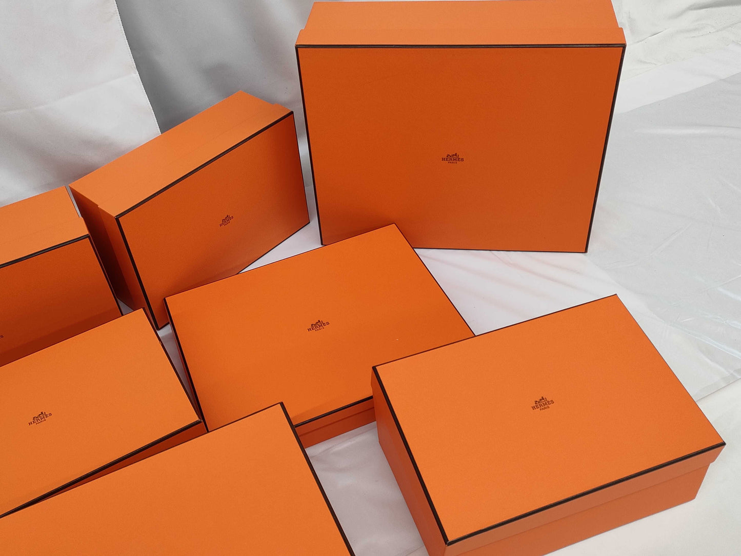 HERMES 14-Piece Empty Box Set / Includes 110cm Garment Case. Brand Empty Box Set. Brand Empty Box Set.