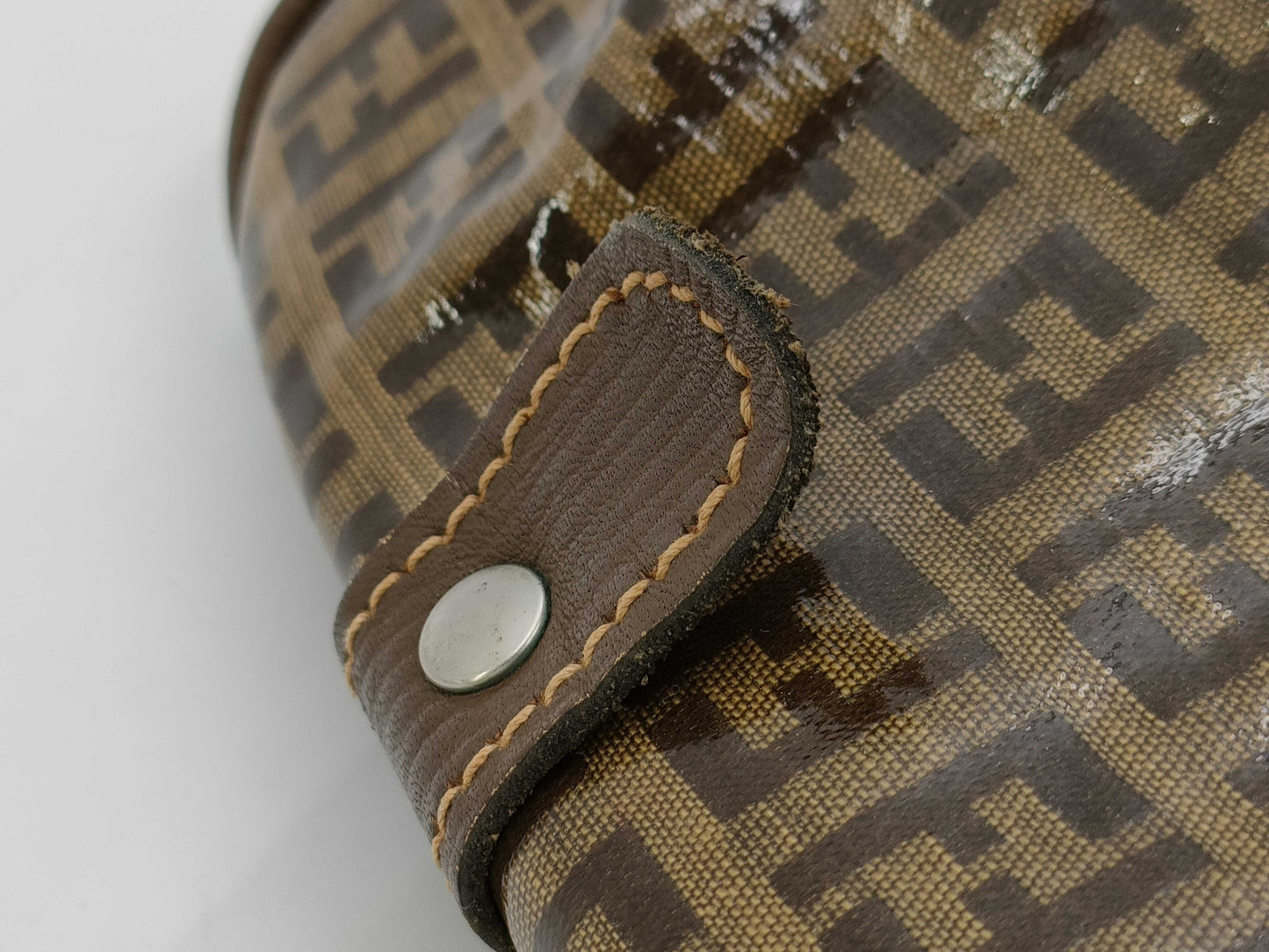 FENDI Mamma Fendi Zucchino Mini Boston Bag