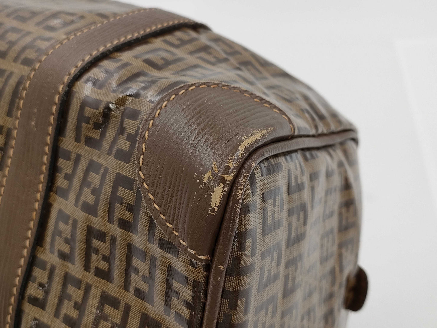 FENDI Mamma Fendi Zucchino Mini Boston Bag