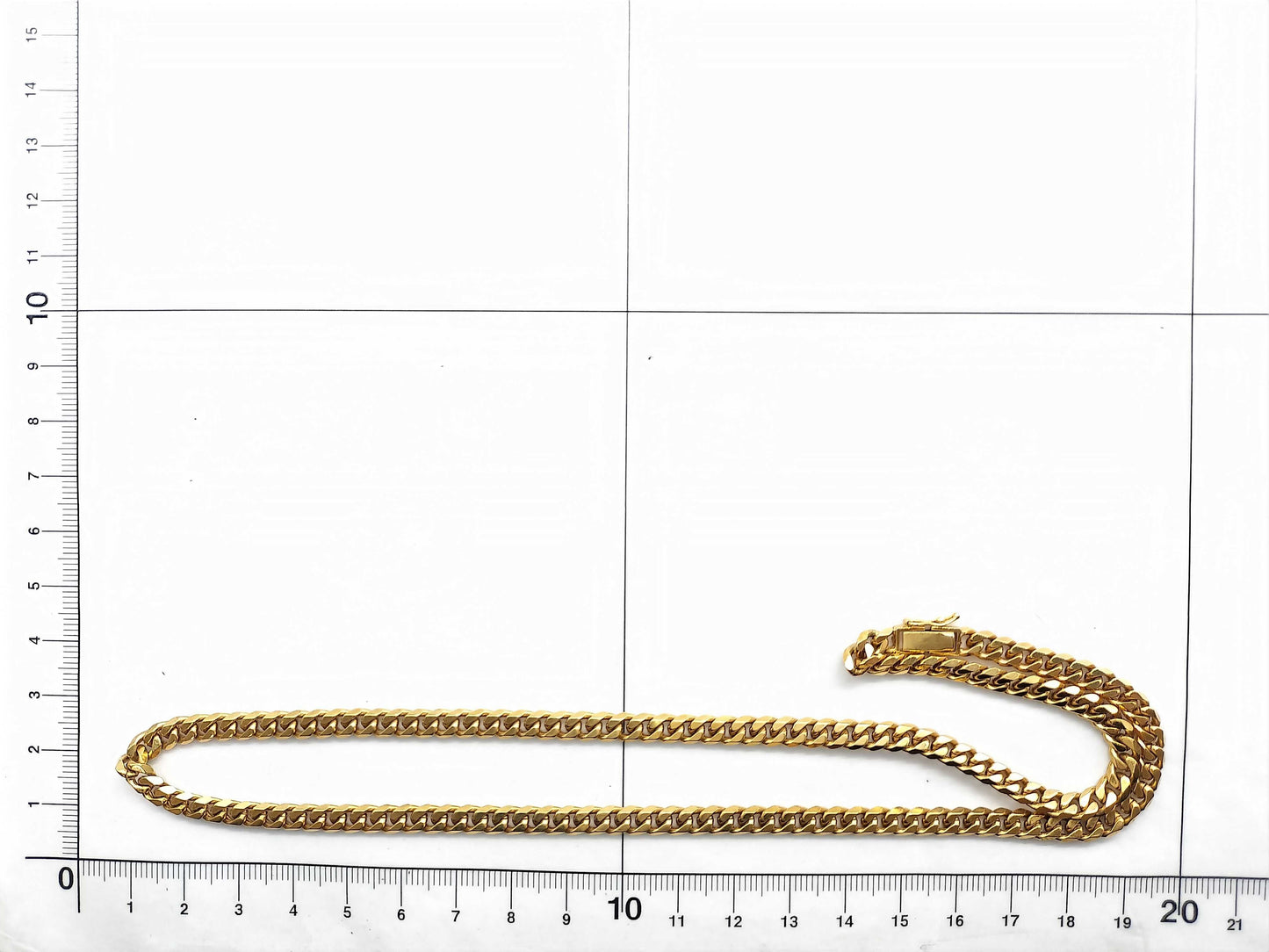6-sided single 18K gold Kihei necklace, 50.8g