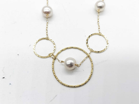 TASAKI Station Akoya Pearl Diameter Approx. 9.1-9.8mm K18 17.3g Necklace
