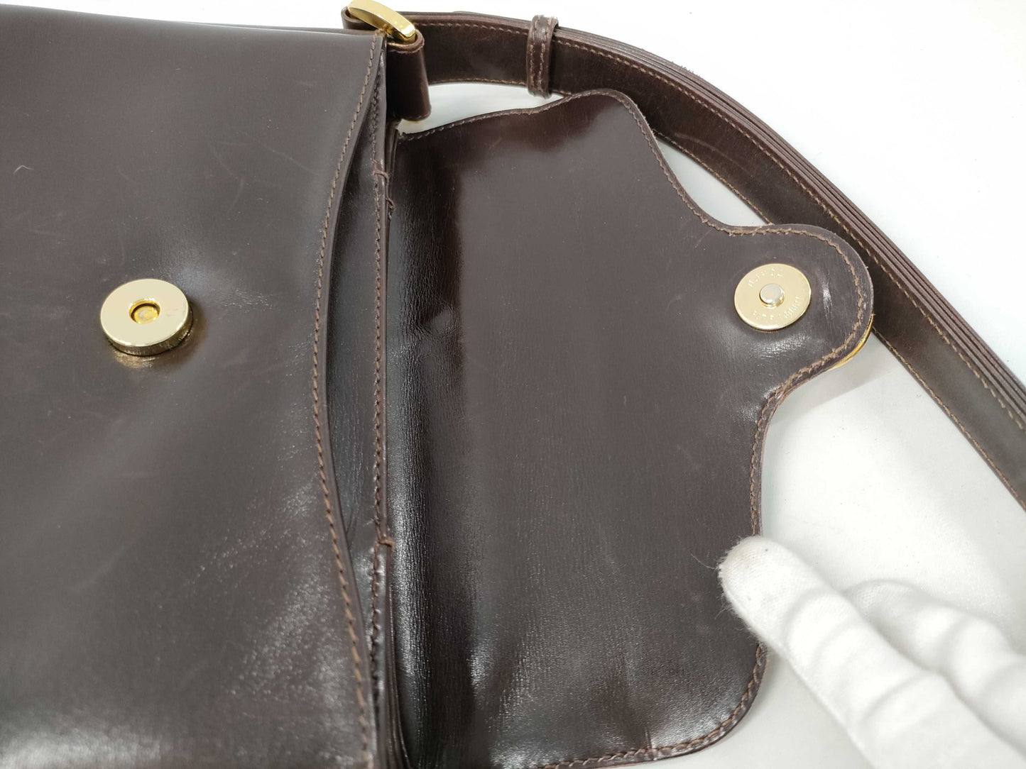 GUCCI Old Gucci Leather Shoulder Bag 001 005 0053