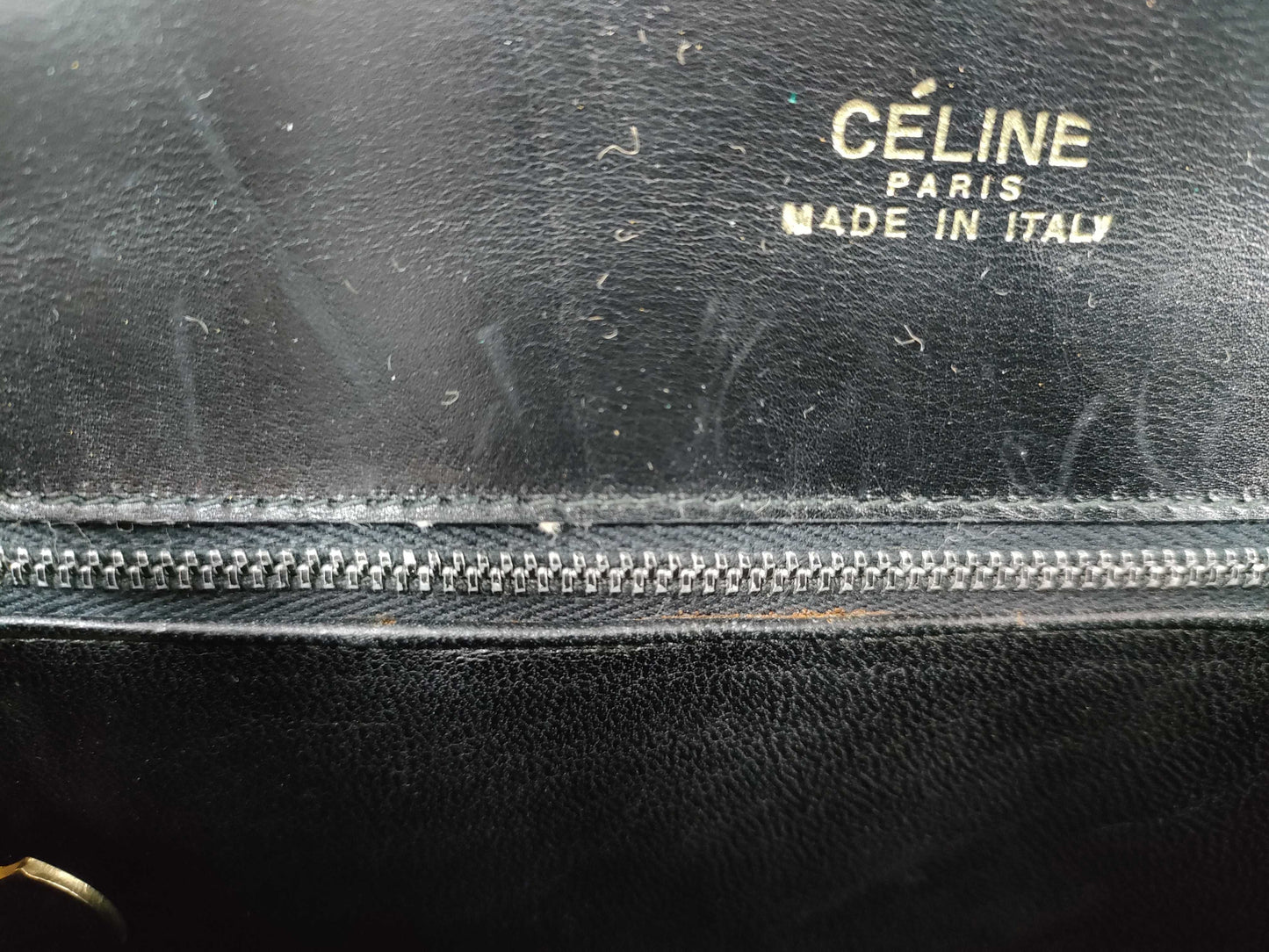 CELINE Leather Shoulder Bag with Triomphe Hardware