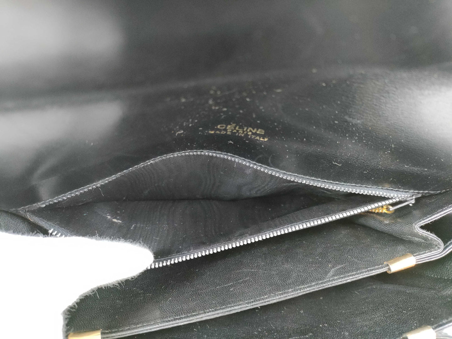 CELINE Leather Shoulder Bag with Triomphe Hardware