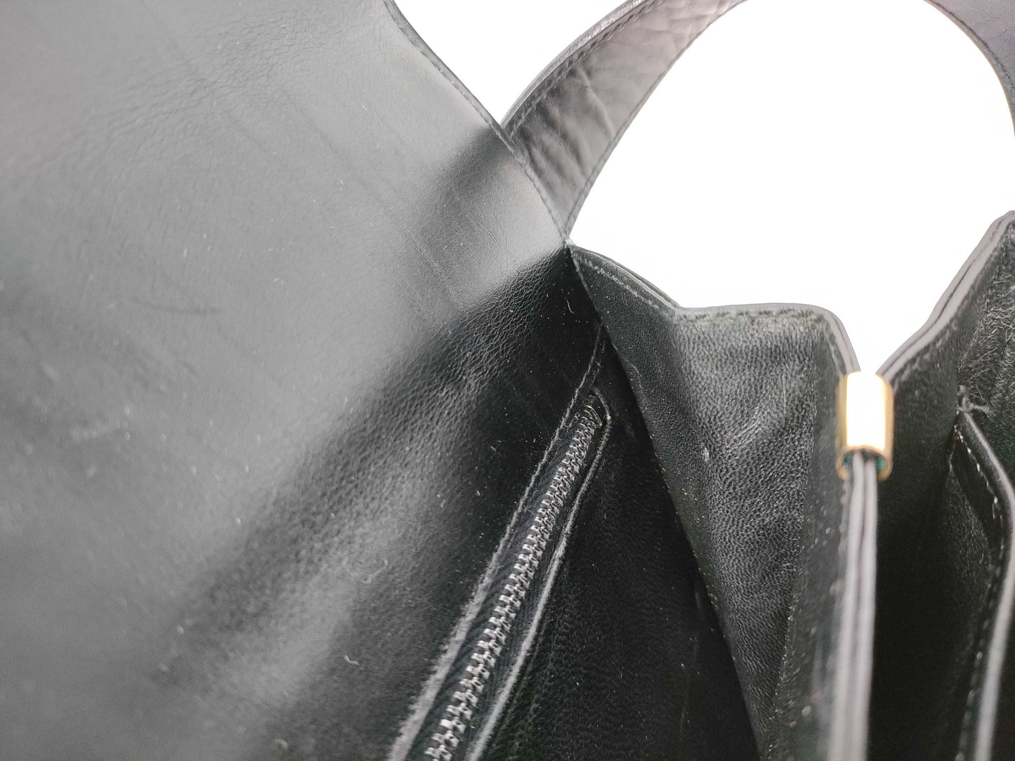 CELINE Leather Shoulder Bag with Triomphe Hardware