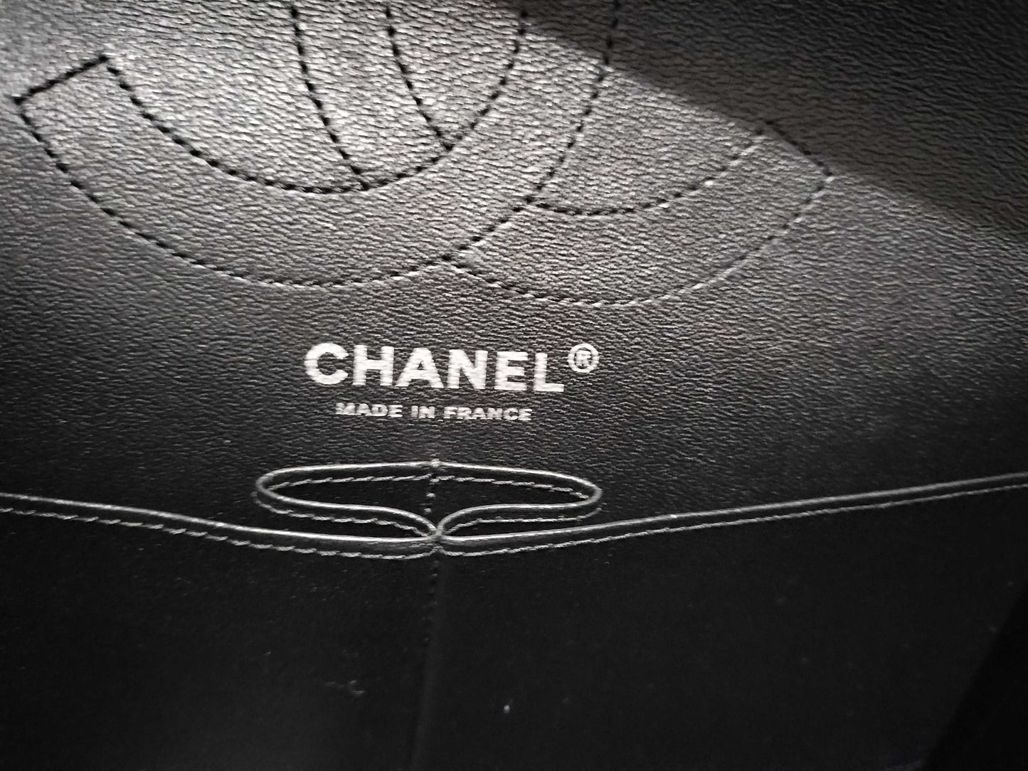CHANEL So Black Chevron 2.55 Double Flap Shoulder Bag