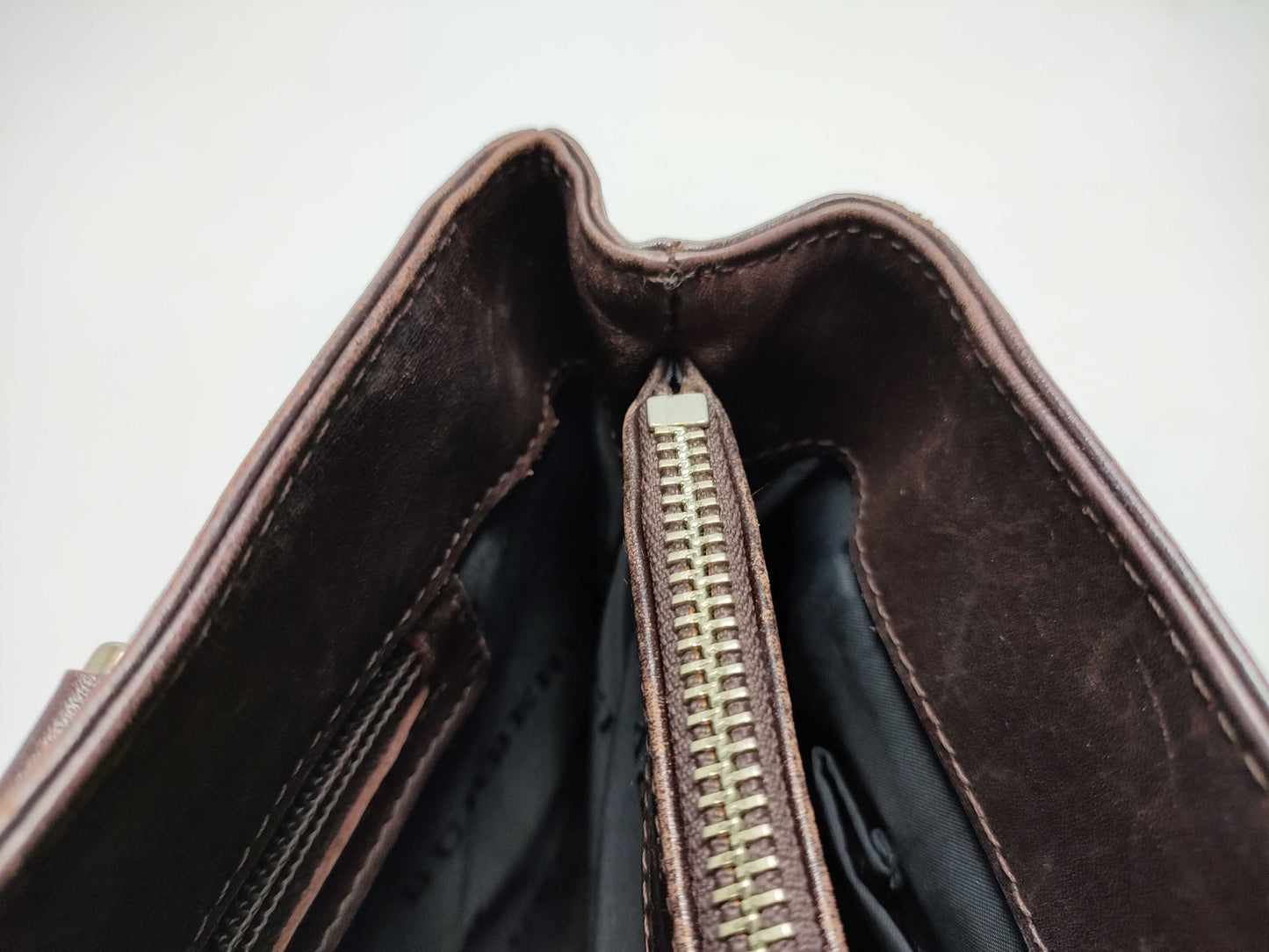 BURBERRY Check Pattern Handbag