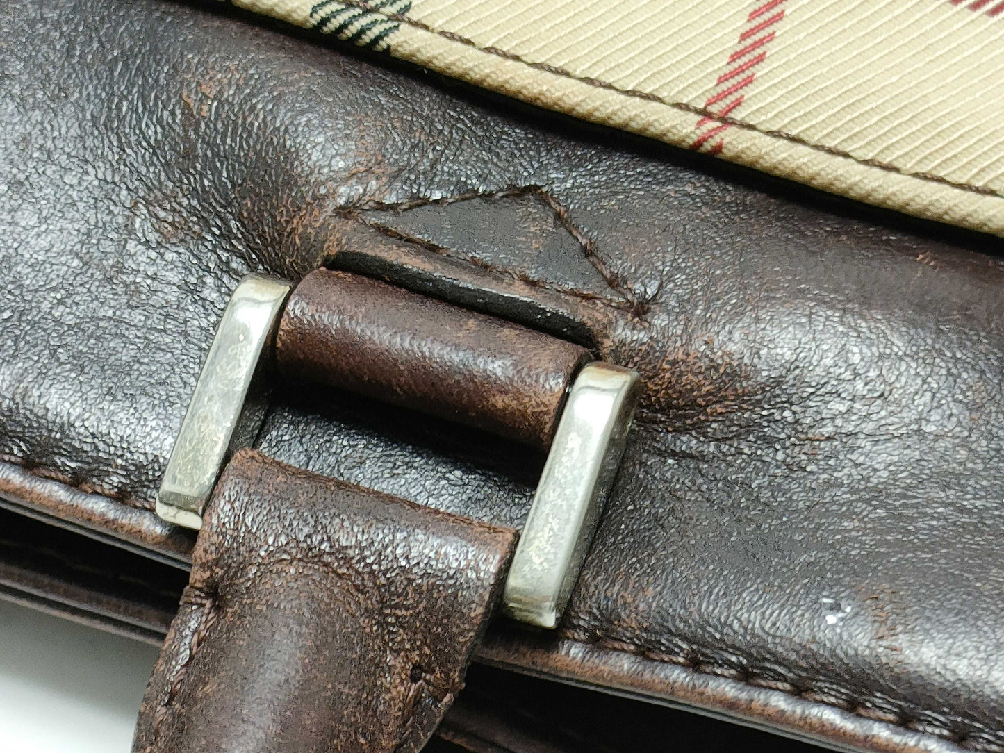 BURBERRY Check Pattern Handbag