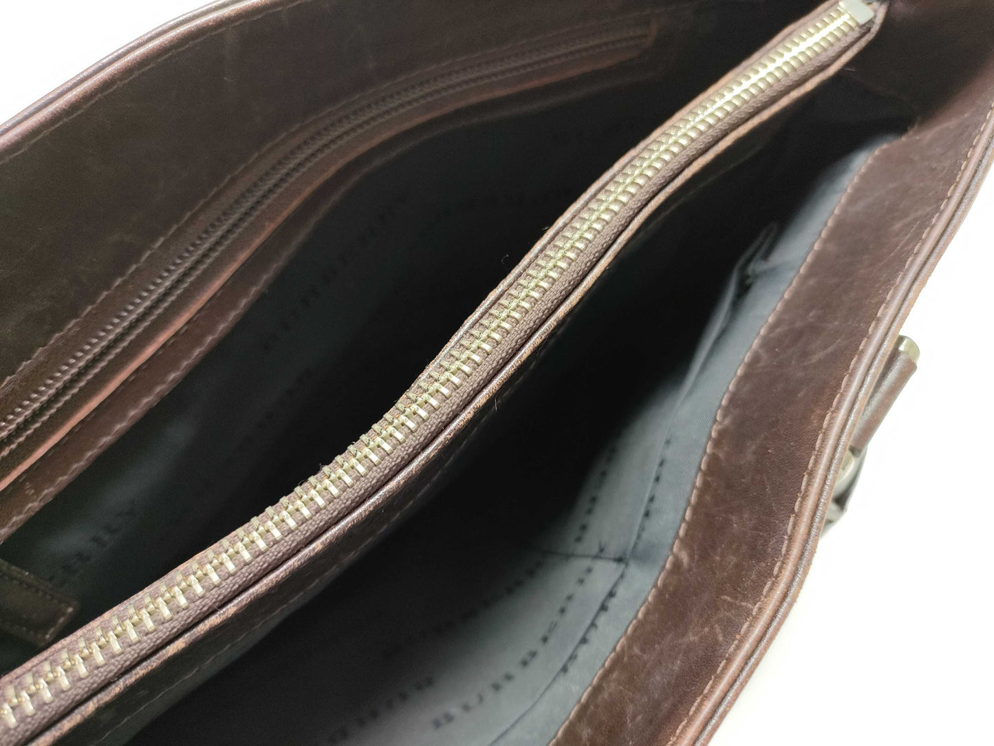 BURBERRY Check Pattern Handbag