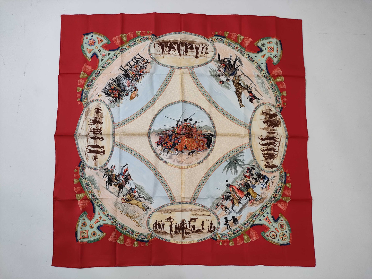 HERMES Carre CAVALIERS PEULS Scarf