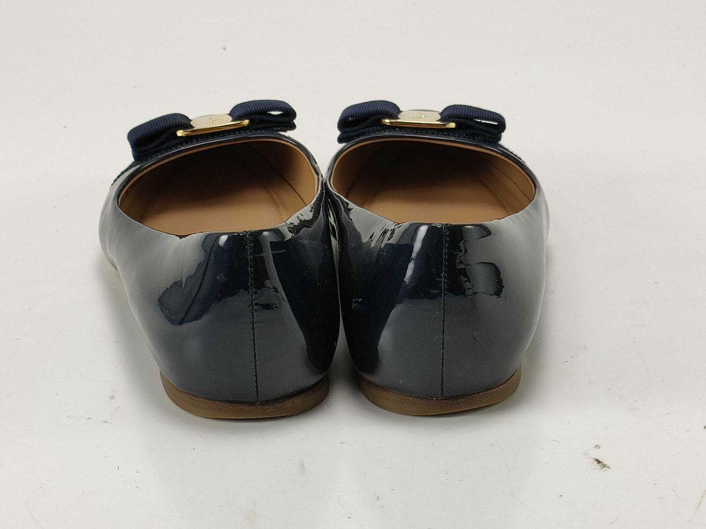 Salvatore Ferragamo Vara Ribbon Navy Pumps