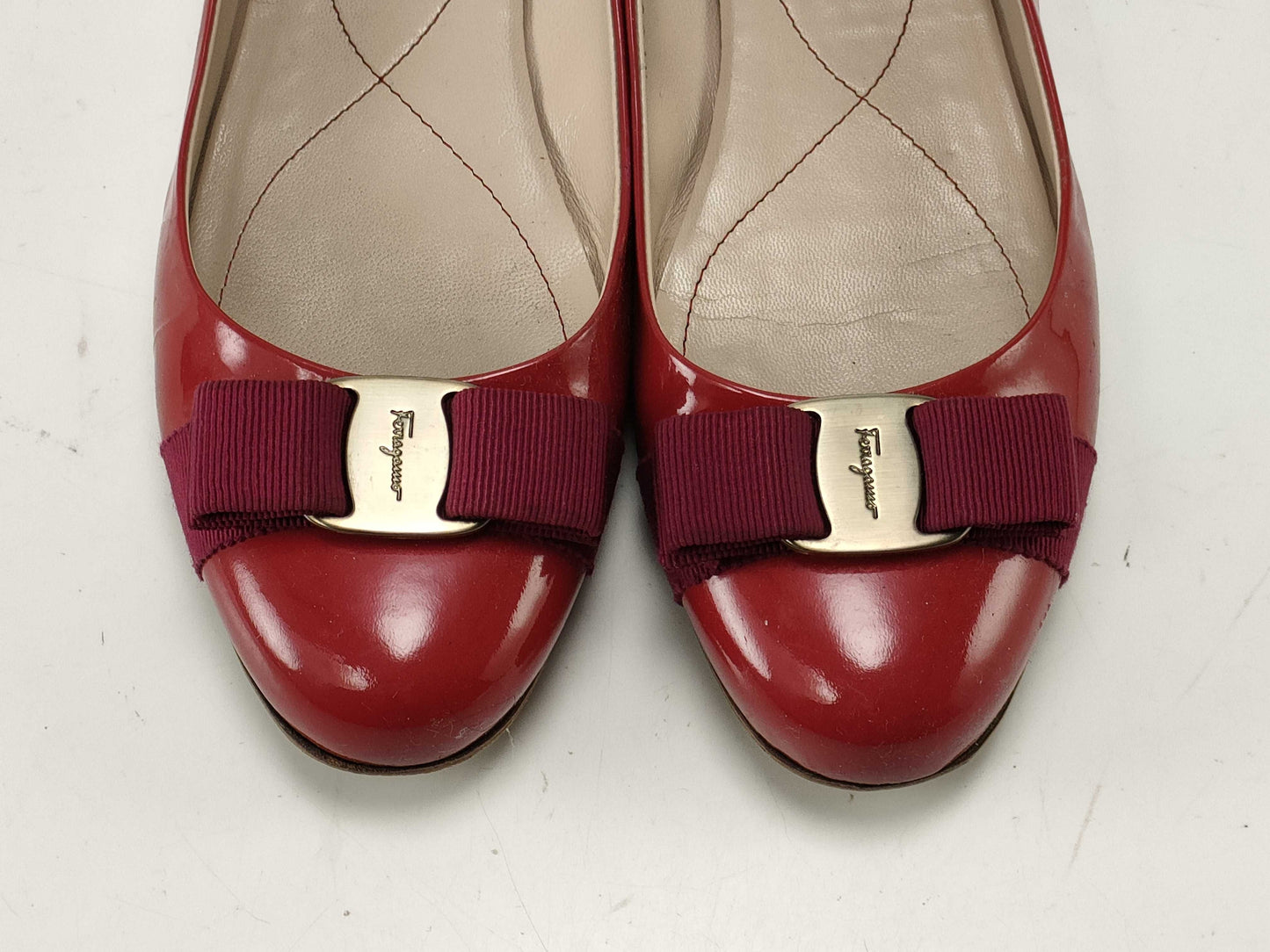Salvatore Ferragamo Vara Ribbon Red Pumps