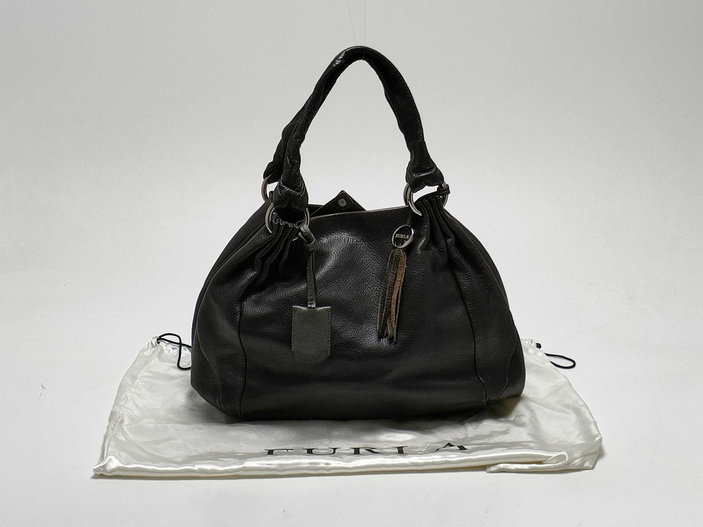 FURLA 3-piece leather bag set: Gherardini, Furla, and Coach shoulder bag