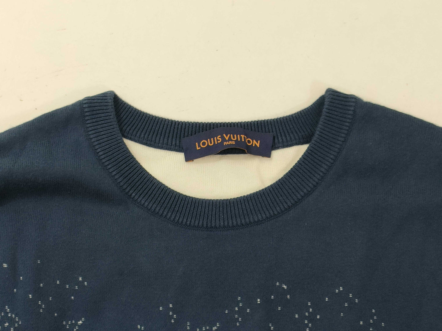 LOUIS VUITTON Monogram Knit Sweater L Tops