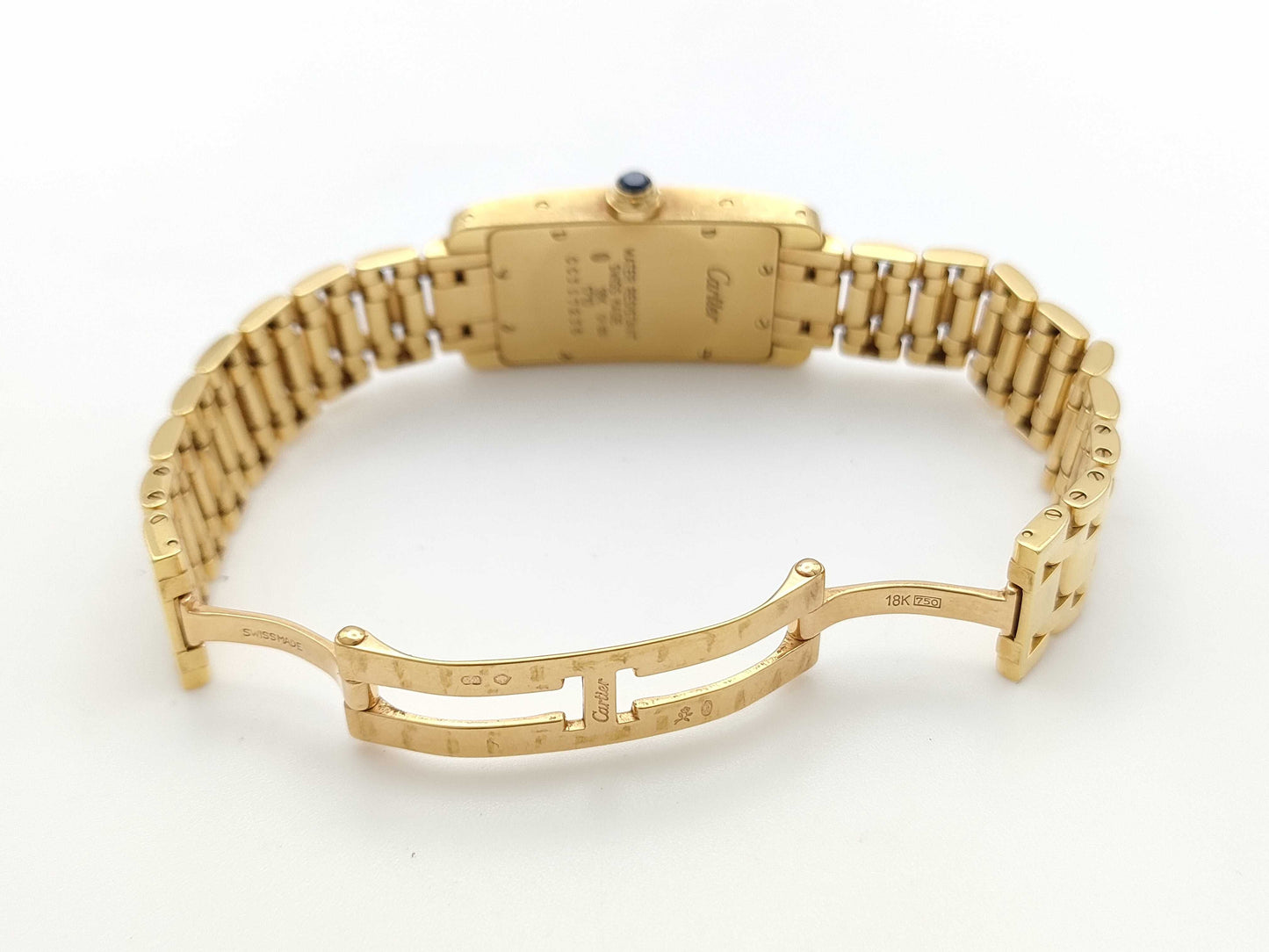 Cartier Tank Americaine W26015K2 1710 CC317235 Quartz 18K Gold Women's Watch
