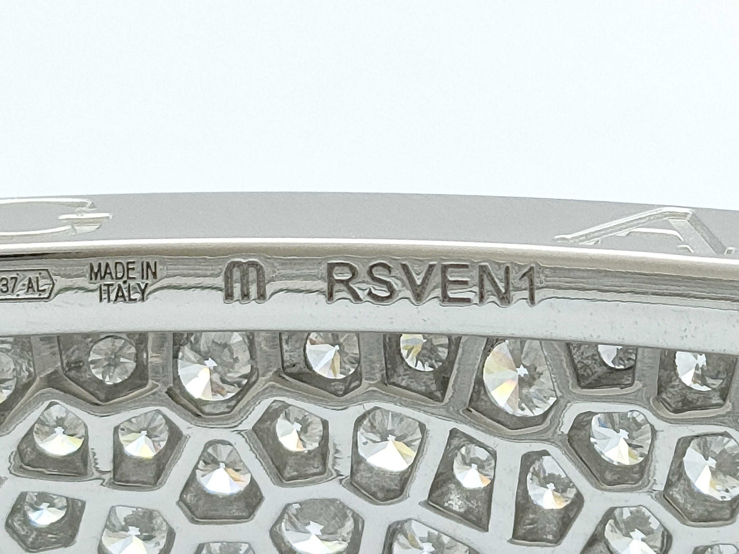 BVLGARI B.zero1 M Full Diamond WG Au750 56.0g Bracelet/Bangle
