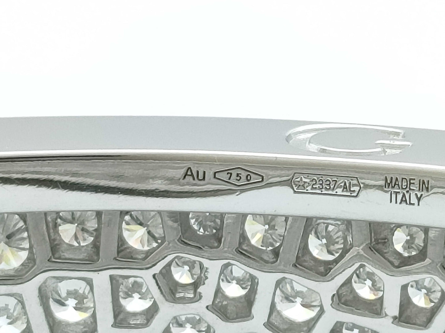 BVLGARI B.zero1 M Full Diamond WG Au750 56.0g Bracelet/Bangle