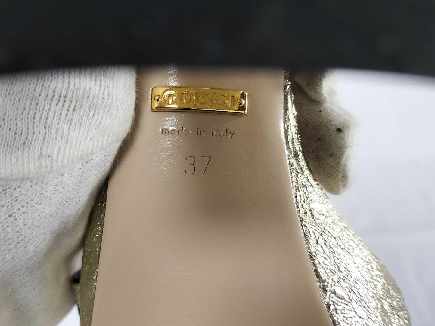 GUCCI GG Marmont Leather Heeled Sandals