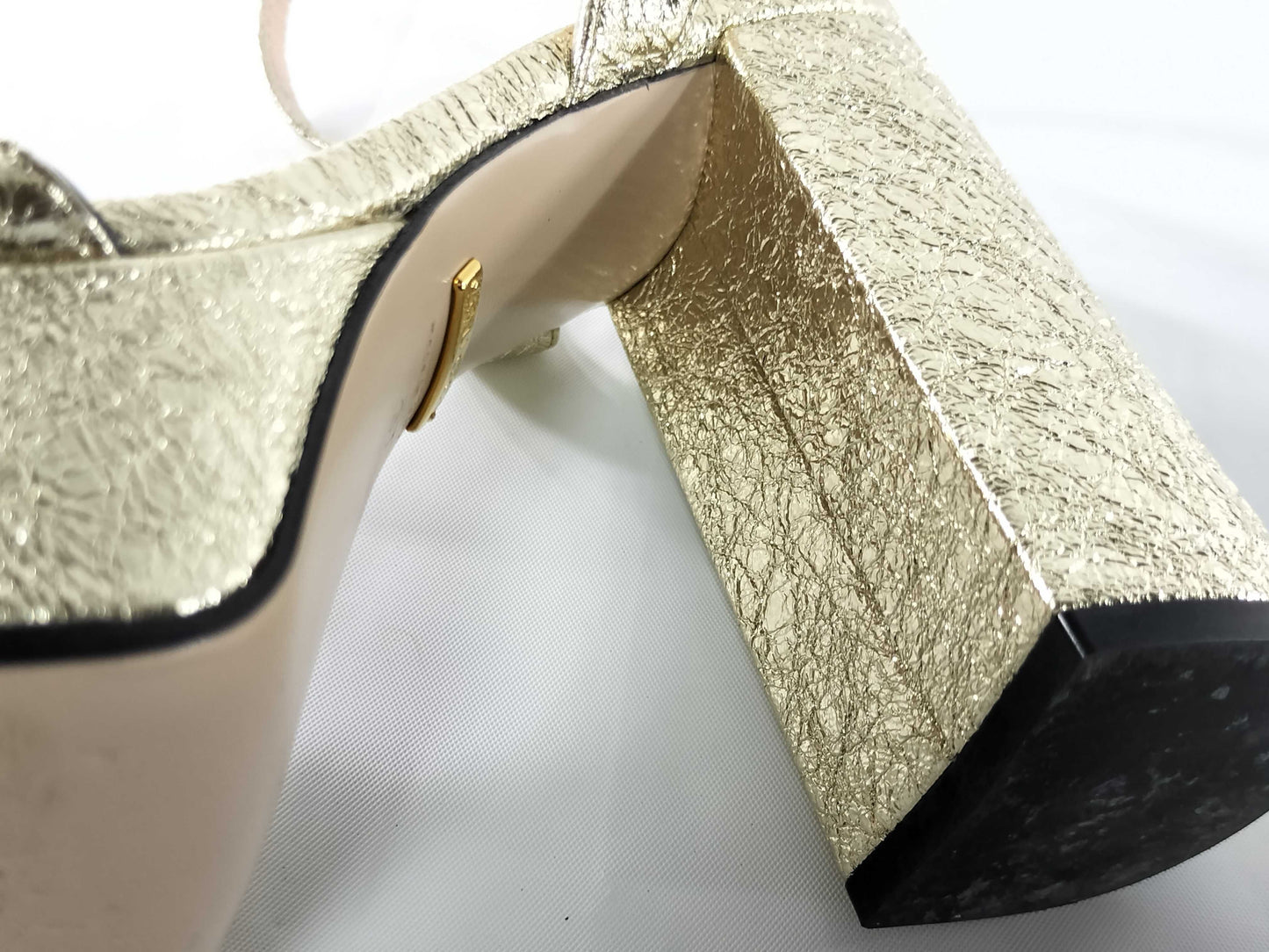 GUCCI GG Marmont Leather Heeled Sandals
