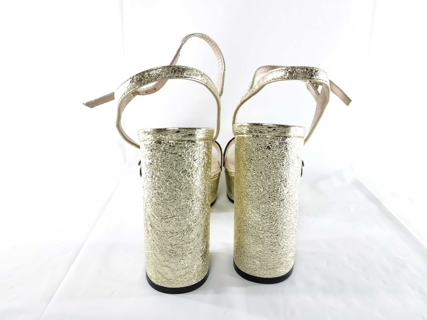 GUCCI GG Marmont Leather Heeled Sandals
