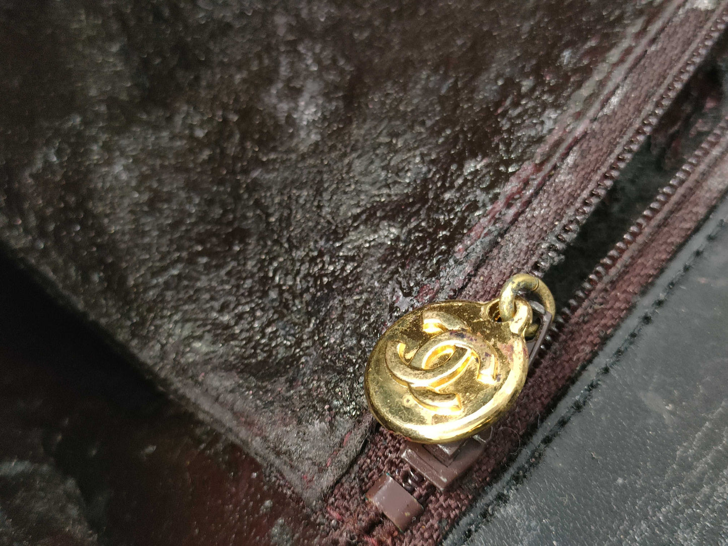 CHANEL Lambskin Single Flap Shoulder Bag with Repaired G