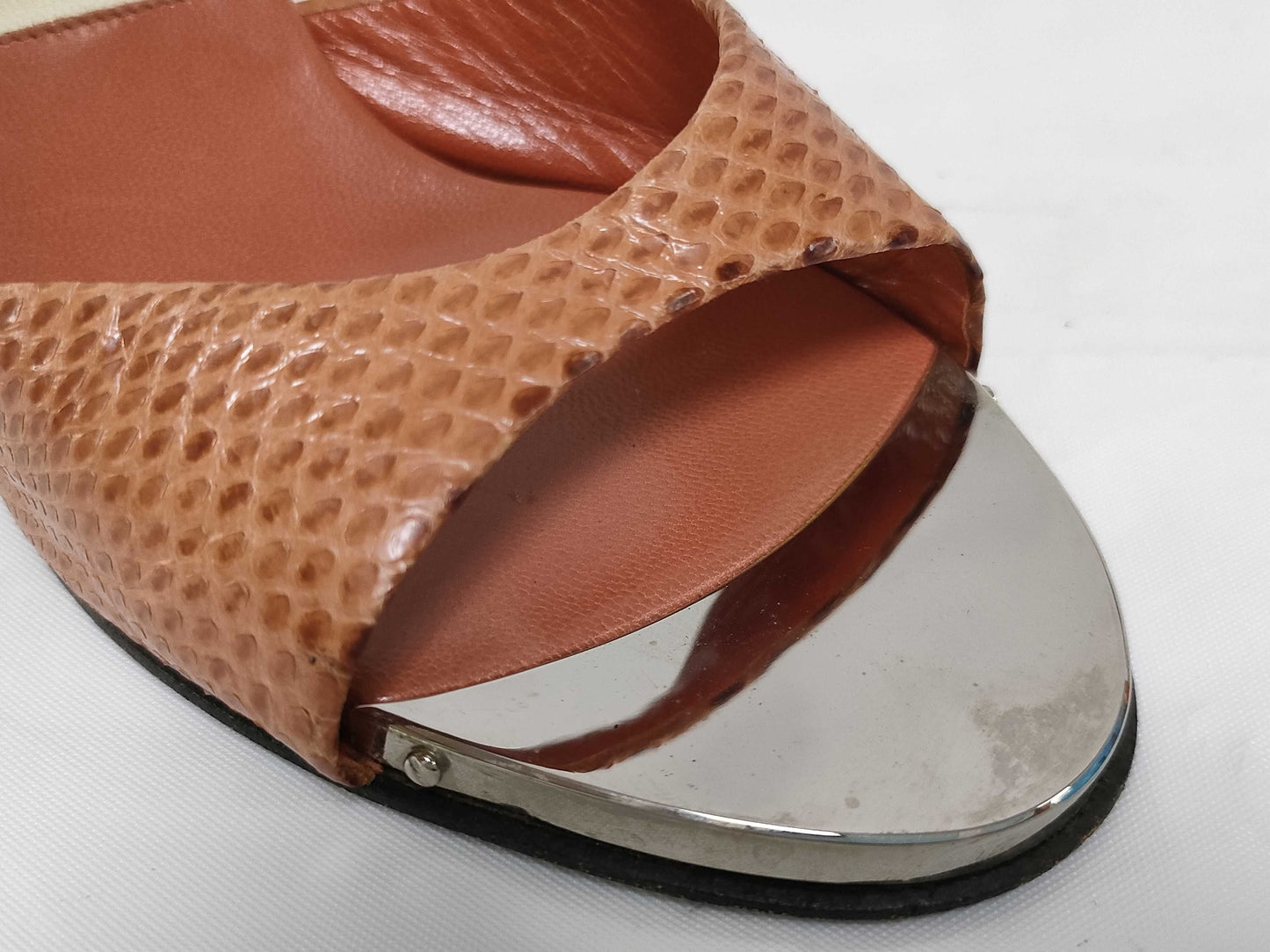 LOUIS VUITTON Lizard Mule Sandals Size 35