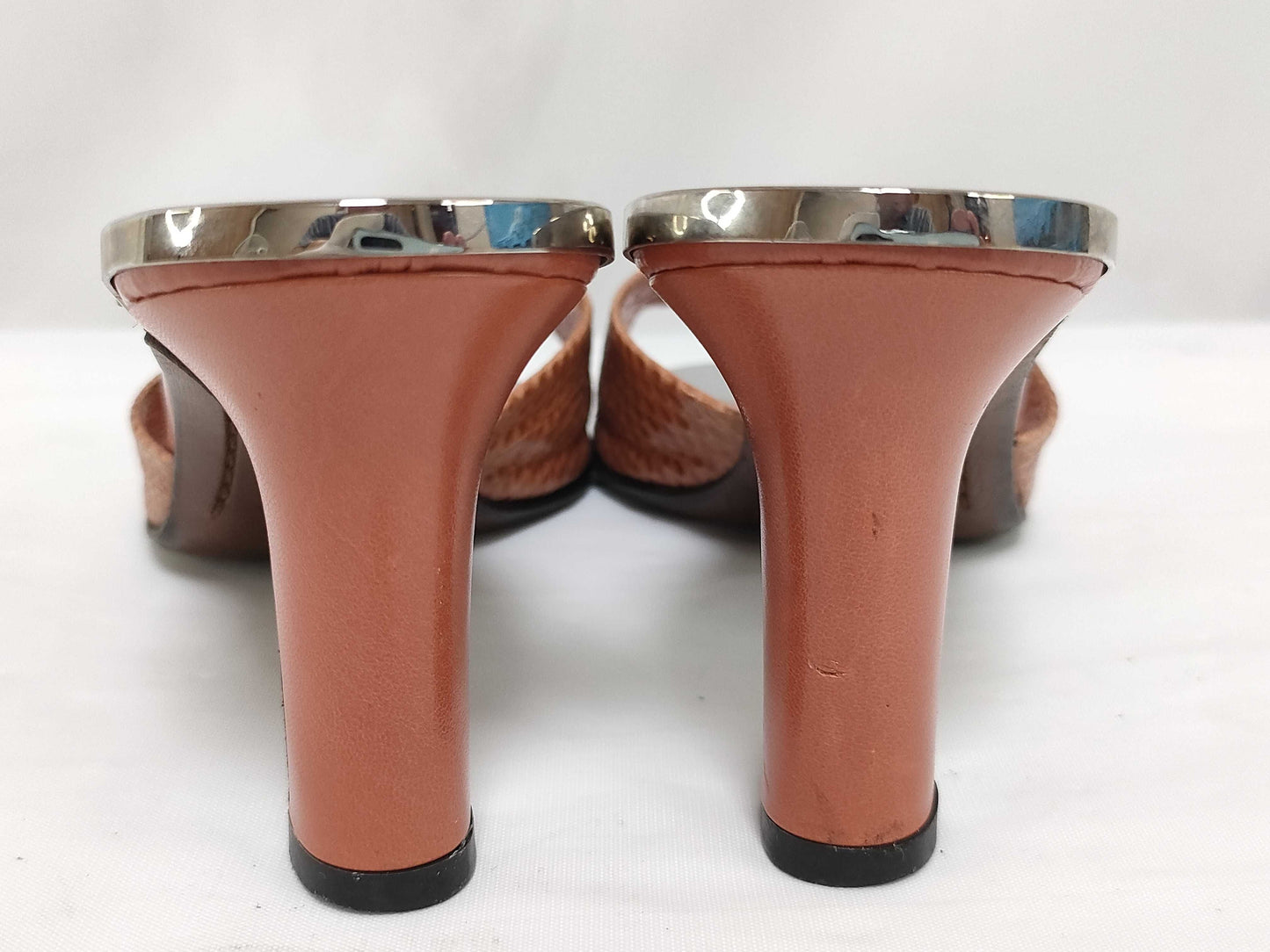 LOUIS VUITTON Lizard Mule Sandals Size 35