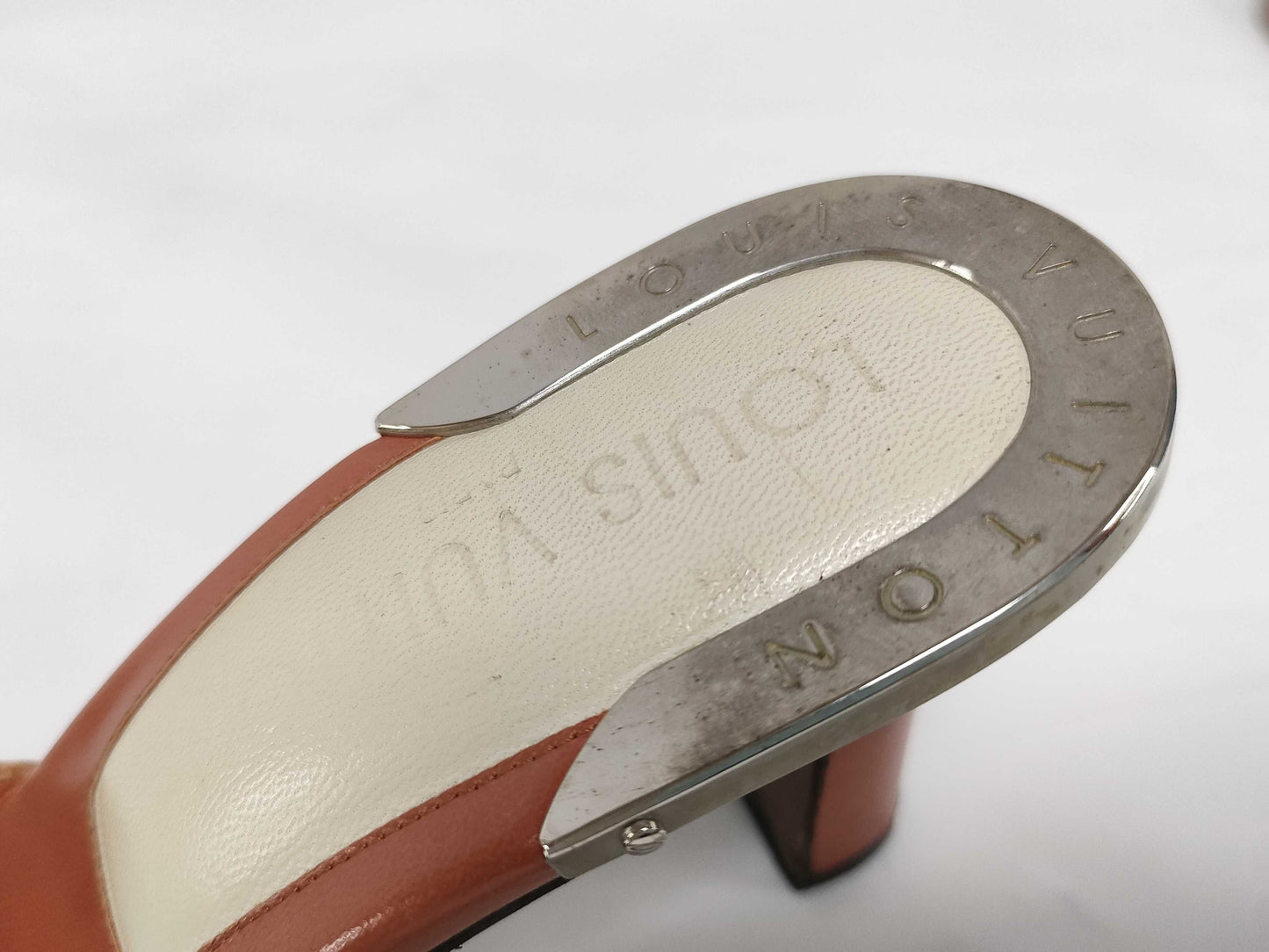 LOUIS VUITTON Lizard Mule Sandals Size 35