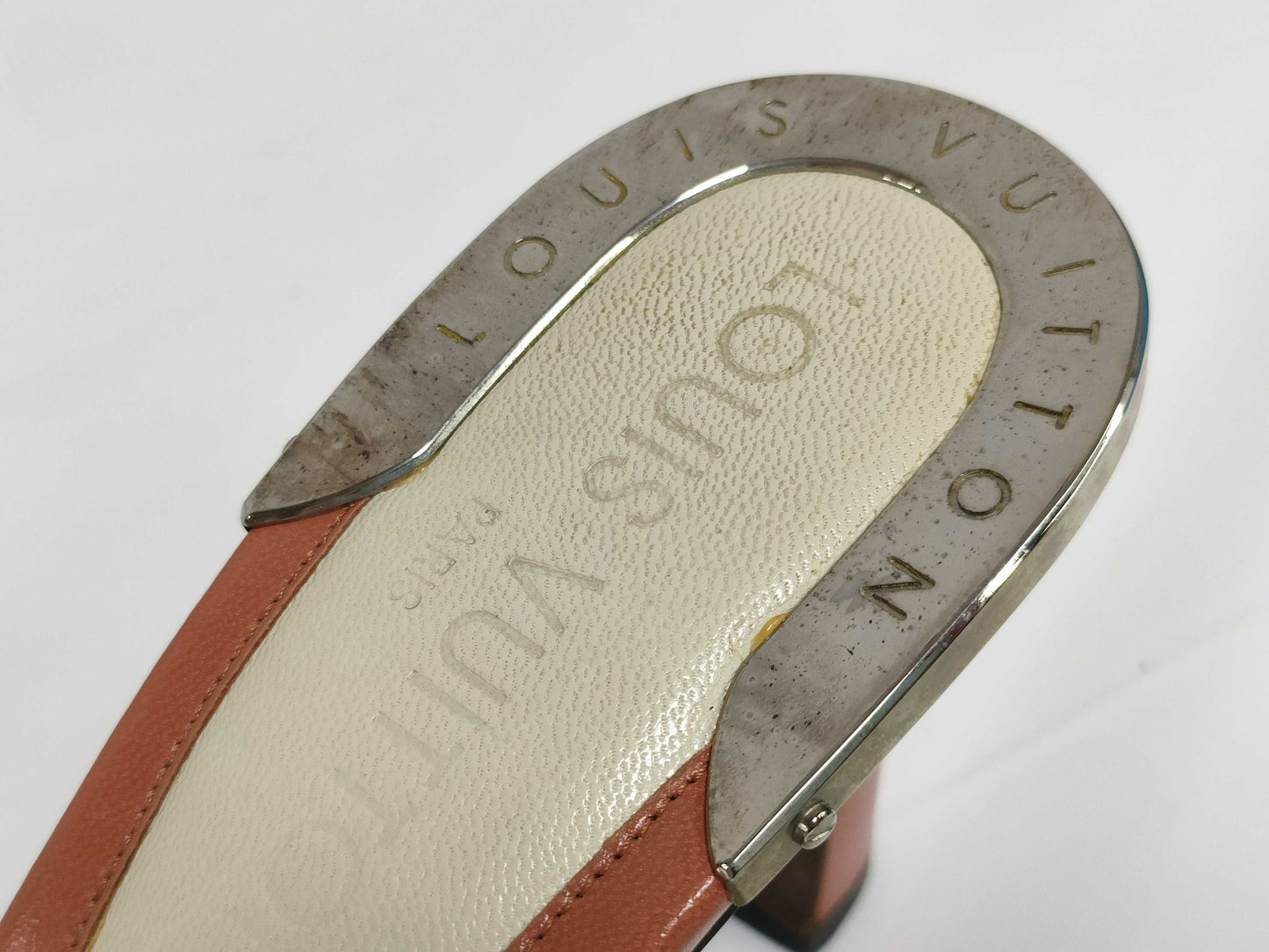 LOUIS VUITTON Lizard Mule Sandals Size 35