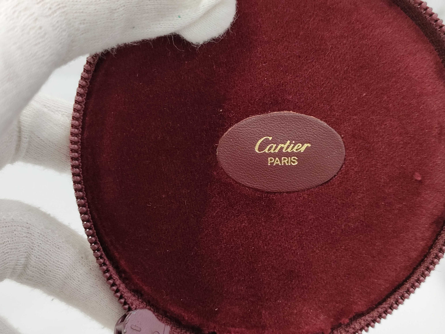 Cartier Jewelry Case Pouch Must Line Bordeaux 3-Piece Set