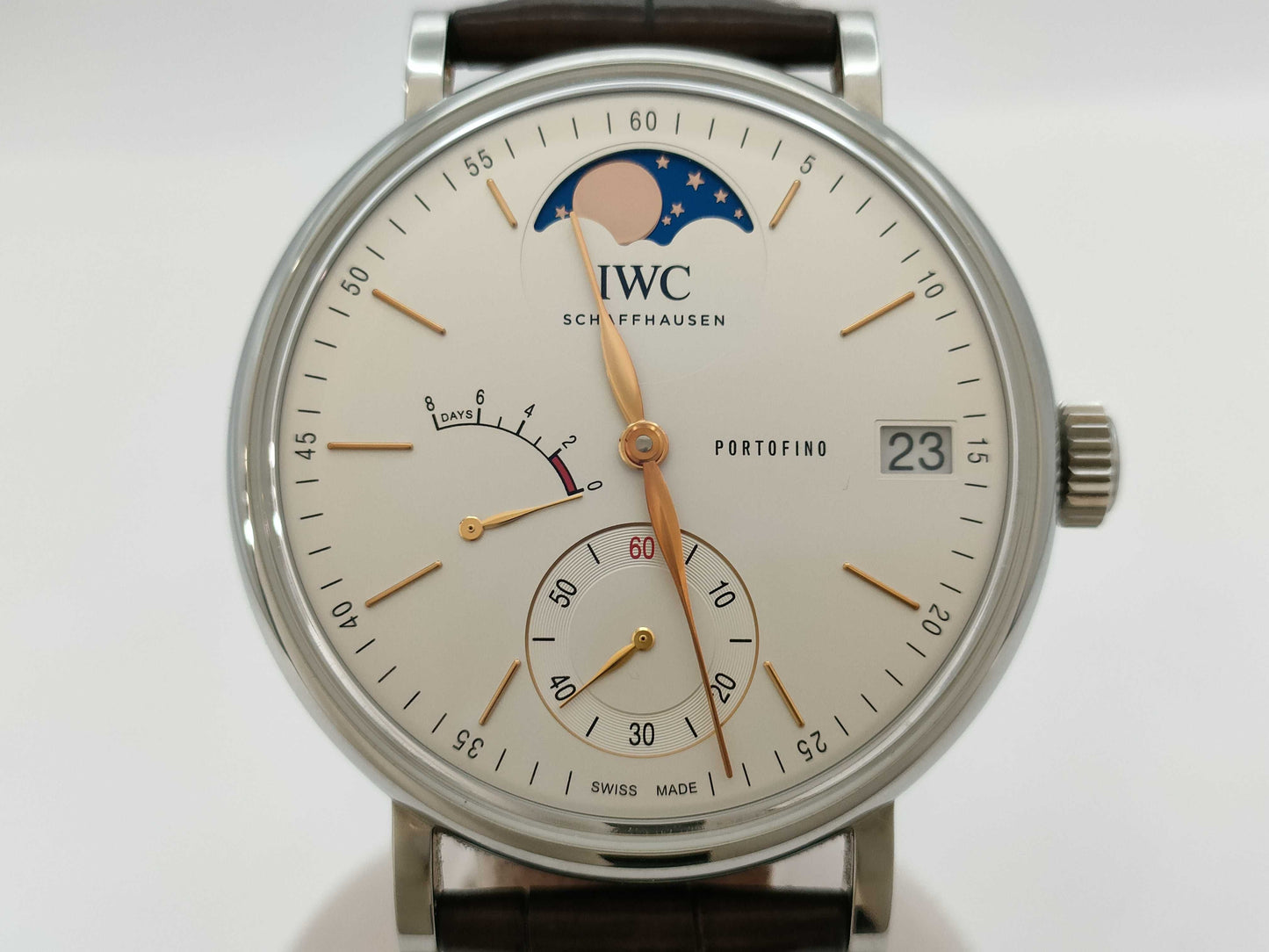 IWC Portofino Hand-Wound Moonface IW516401 5887888 Manual Winding Men's Watch