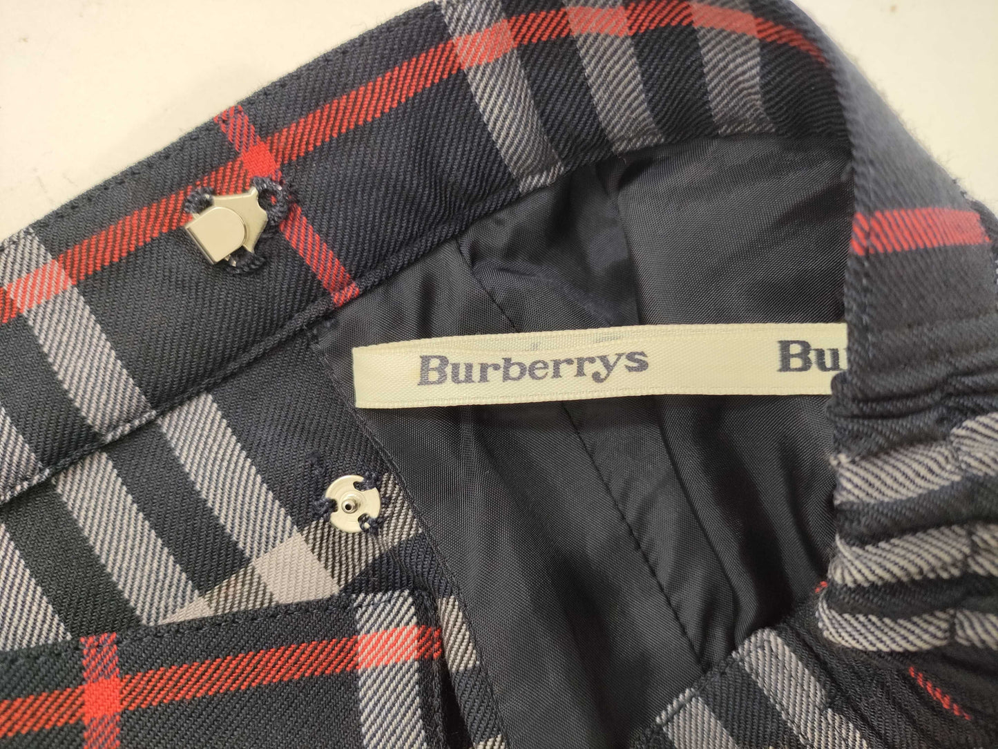 BURBERRY Check Skirt Navy Skirt