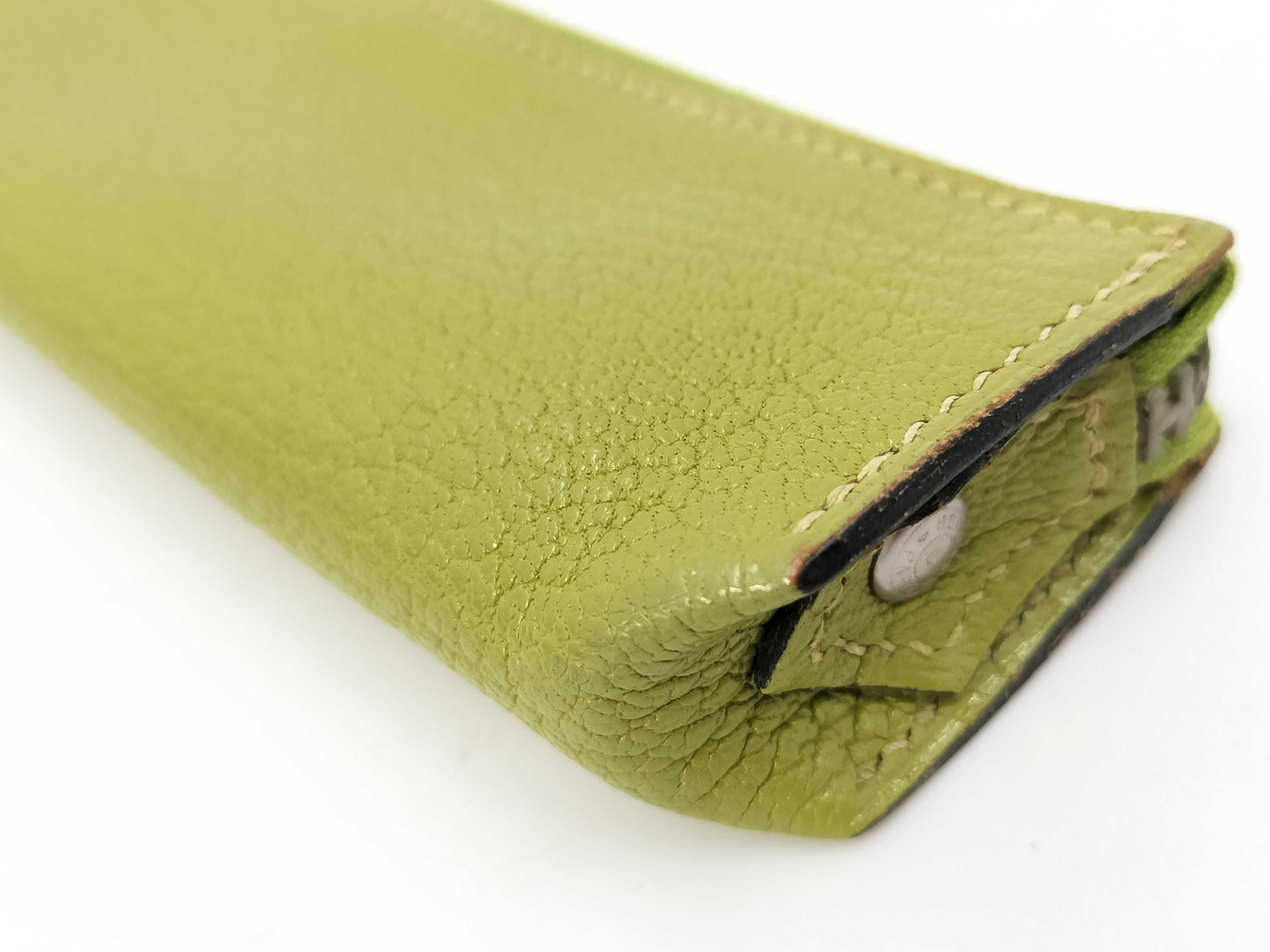 HERMES Pen Case, Small Item Case, Chevre Green, Other Accessories