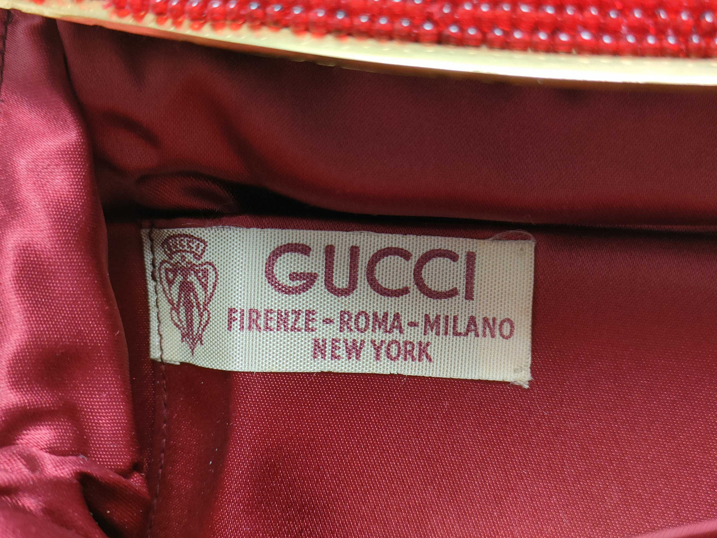 GUCCI Old Gucci Beaded Bertie Bag Clutch Bag