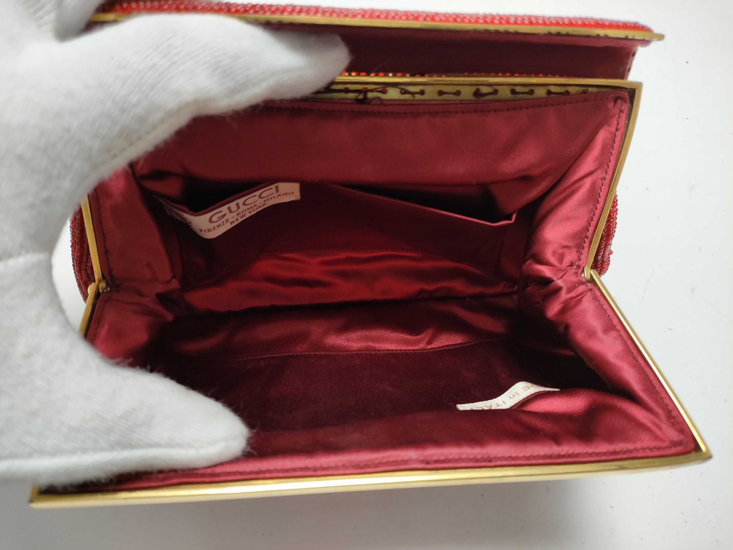 GUCCI Old Gucci Beaded Bertie Bag Clutch Bag