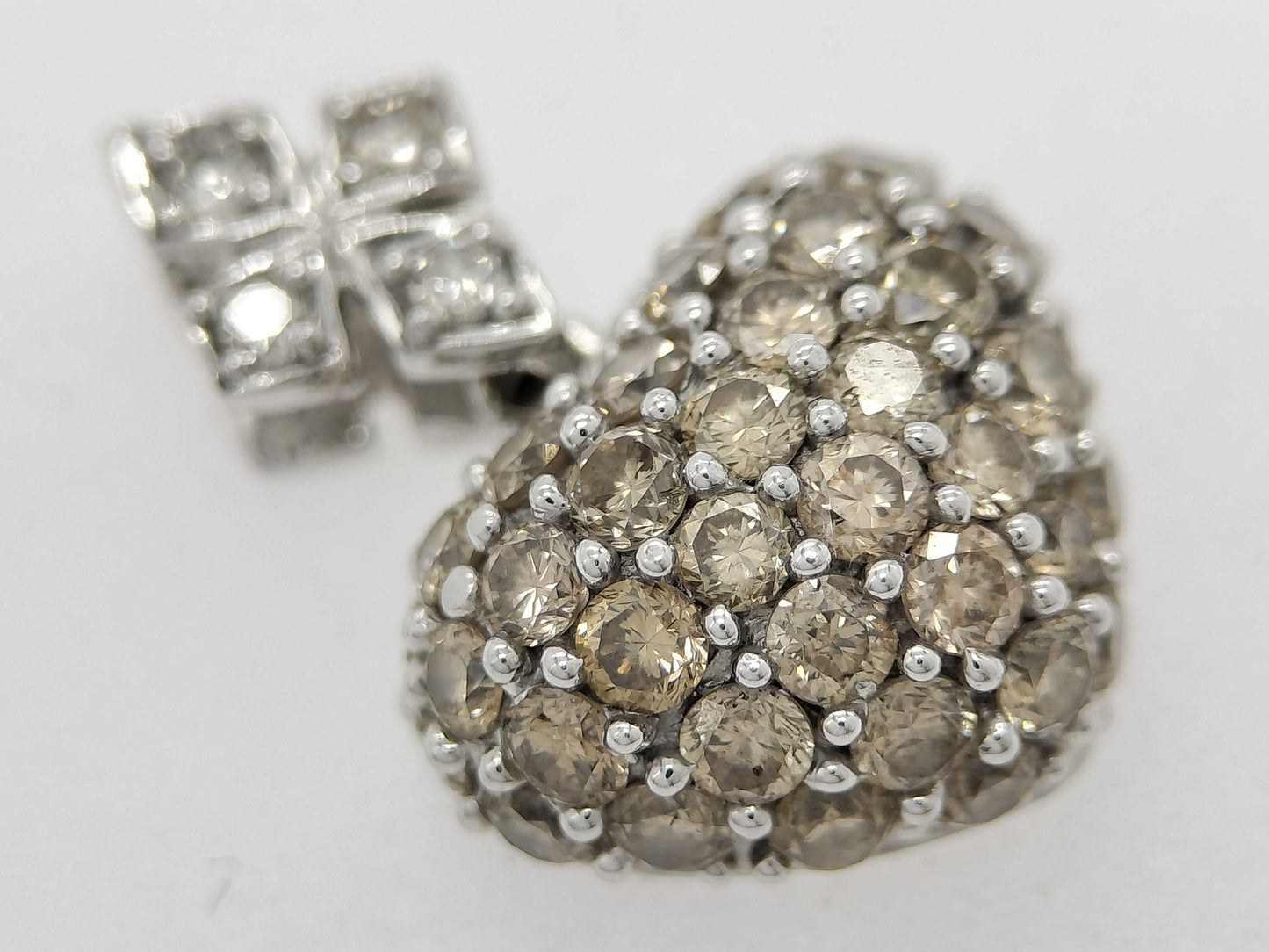 D 0.50ct/0.03ct K18WG 1.4g Pendant Top