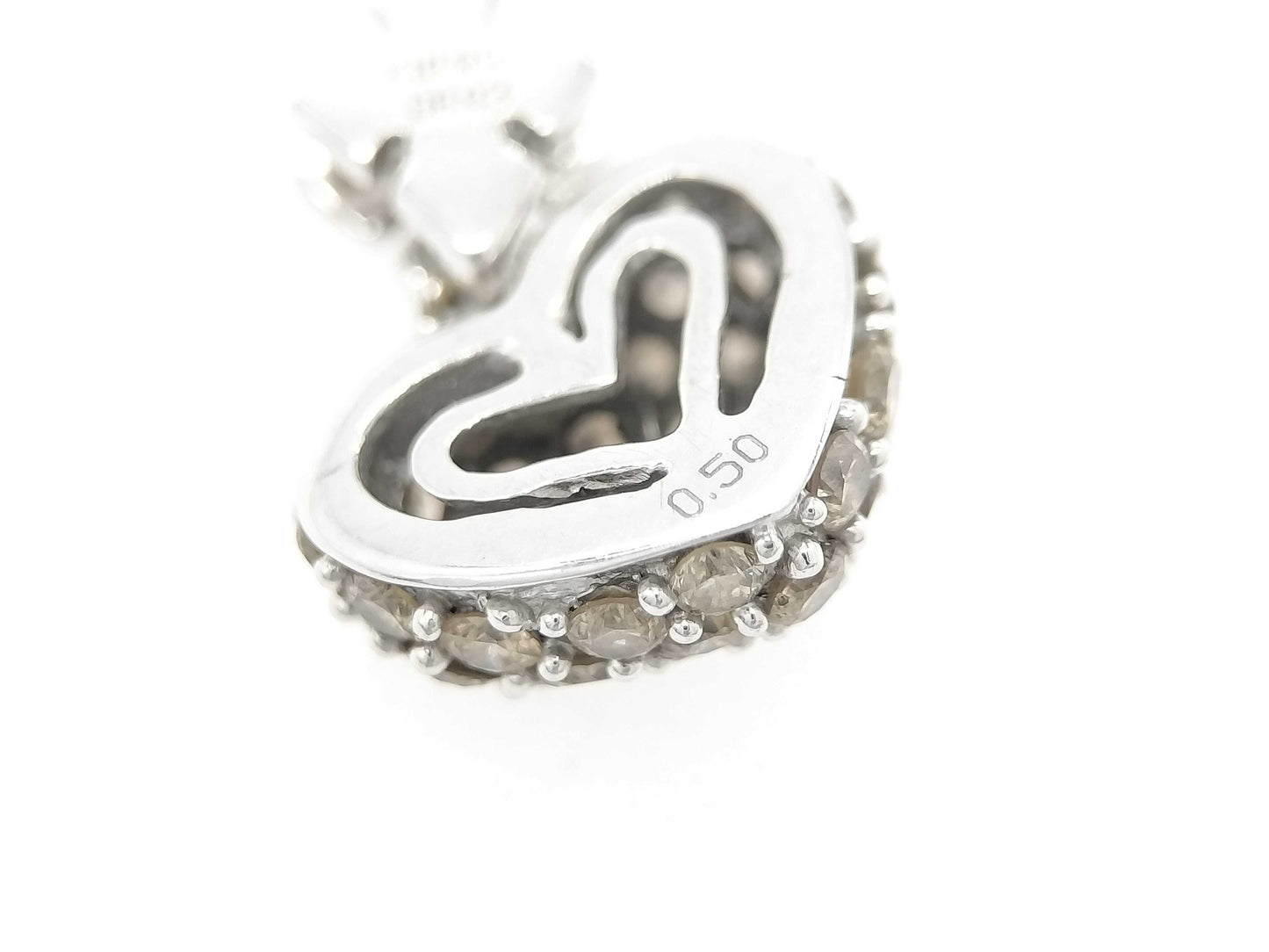 D 0.50ct/0.03ct K18WG 1.4g Pendant Top