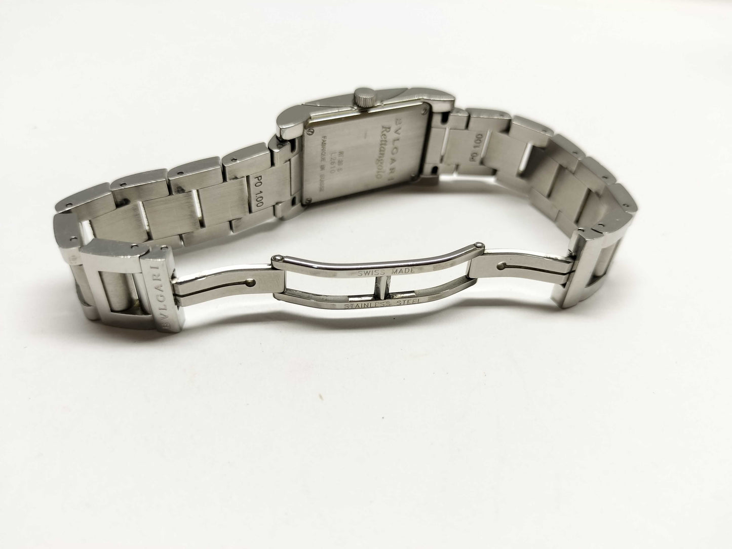 BVLGARI Lettan Logo / RT39S / White / Stainless Steel Unmoving Women's Watch