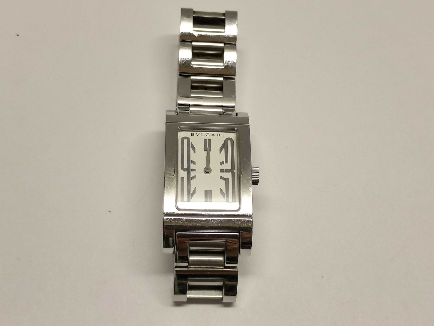 BVLGARI Lettan Logo / RT39S / White / Stainless Steel Unmoving Women's Watch