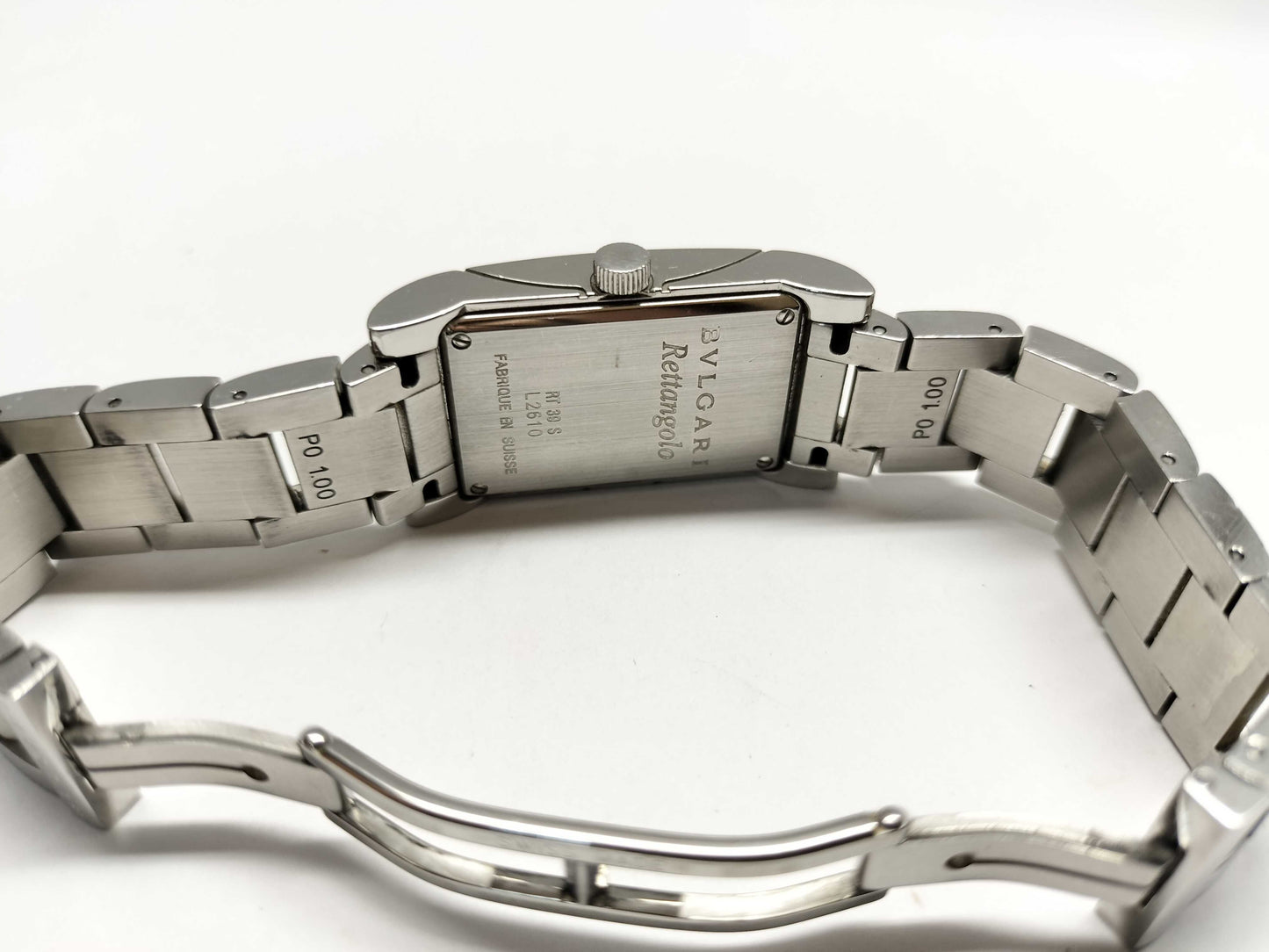 BVLGARI Lettan Logo / RT39S / White / Stainless Steel Unmoving Women's Watch