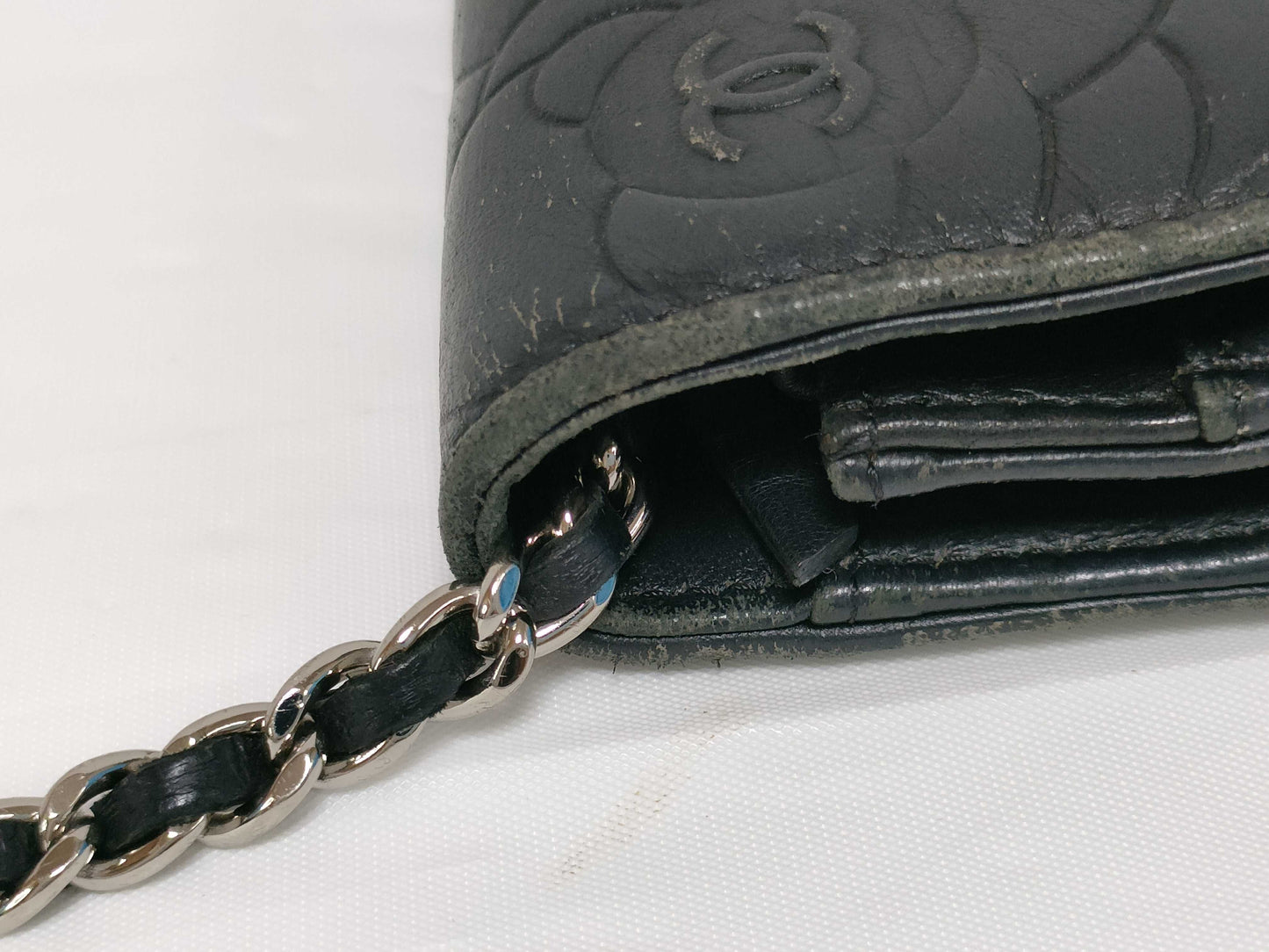 CHANEL Camellia Chain Wallet Shoulder Bag