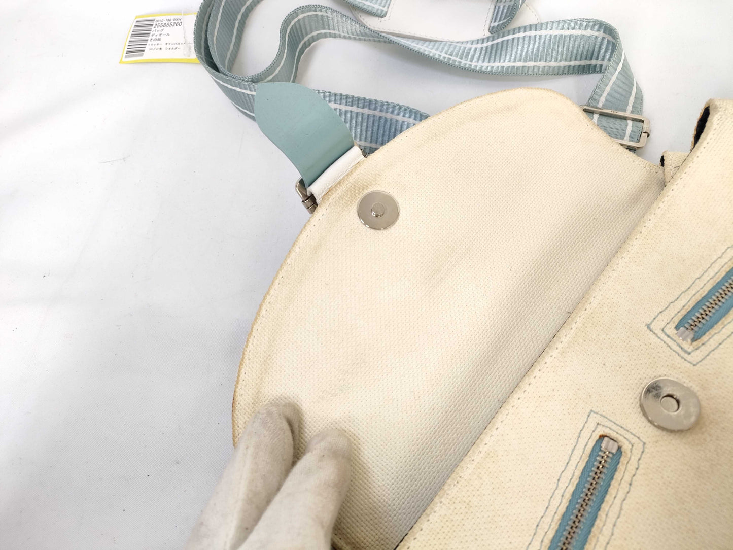 Dior Trotter Canvas x Rubber Light Blue Shoulder Bag