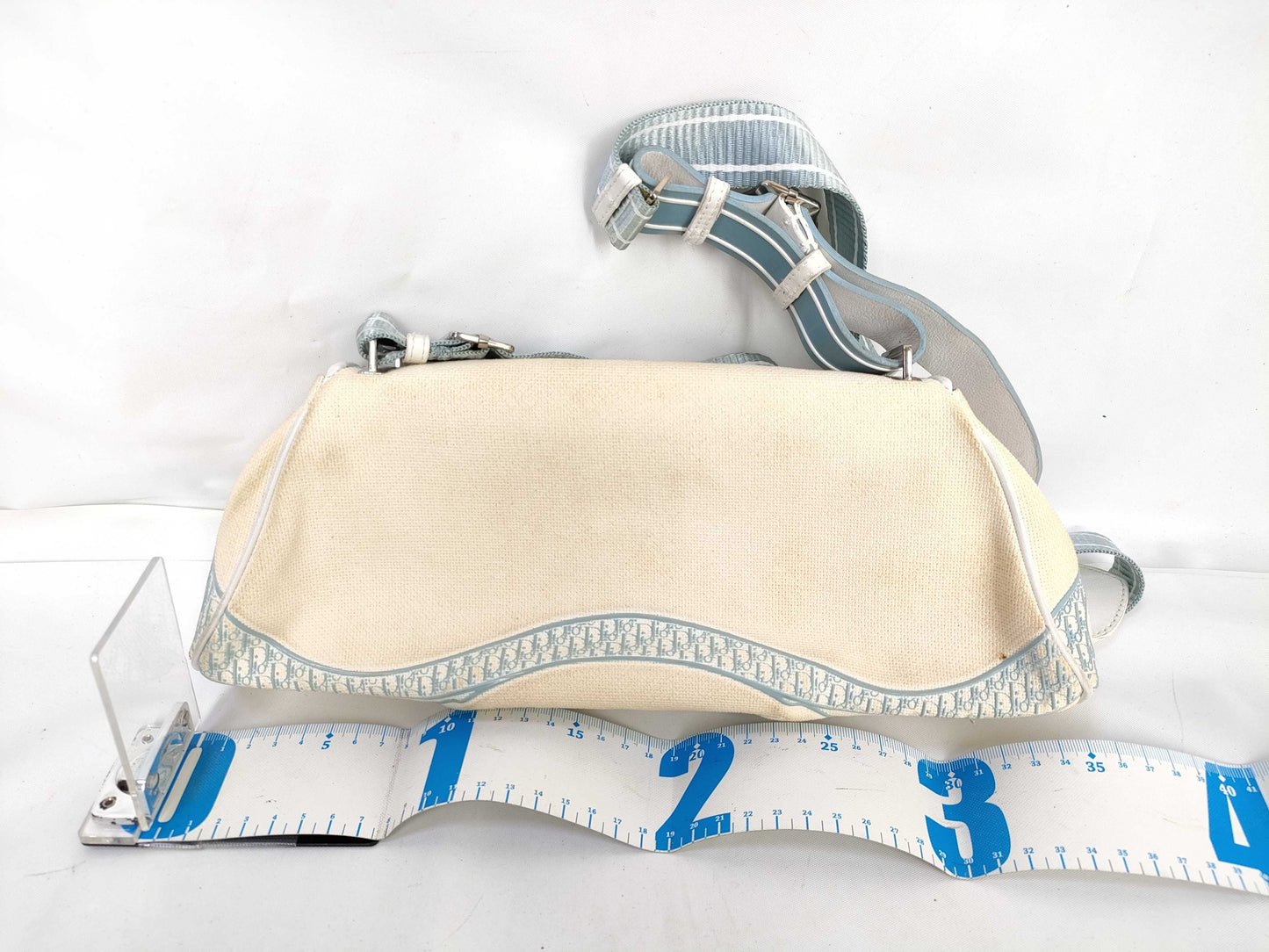 Dior Trotter Canvas x Rubber Light Blue Shoulder Bag