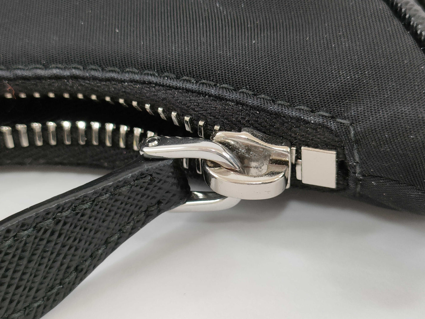 PRADA Nylon Re-Edition 2005 Re-Nylon Chain Shoulder Bag, Black, 1BH204