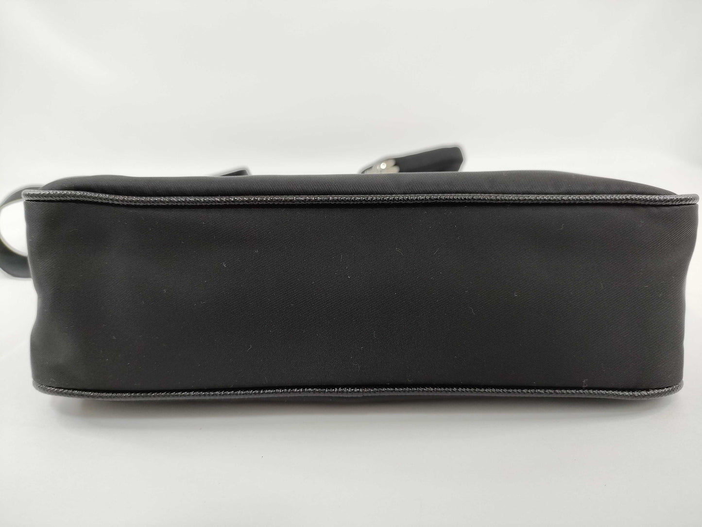 PRADA Nylon Re-Edition 2005 Re-Nylon Chain Shoulder Bag, Black, 1BH204