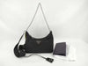 PRADA Nylon Re-Edition 2005 Re-Nylon Chain Shoulder Bag, Black, 1BH204