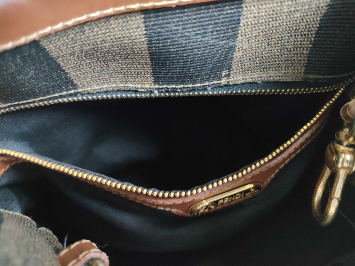 FENDI Pecan Pattern One-Shoulder PVC Body Bag Shoulder Bag